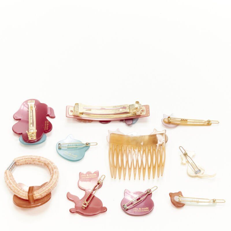 Other CHIC & MODE Alexandre Zouari crystal red cat crystal hair tie clip comb X10 Size ONE SIZE - 2 Thumbnail