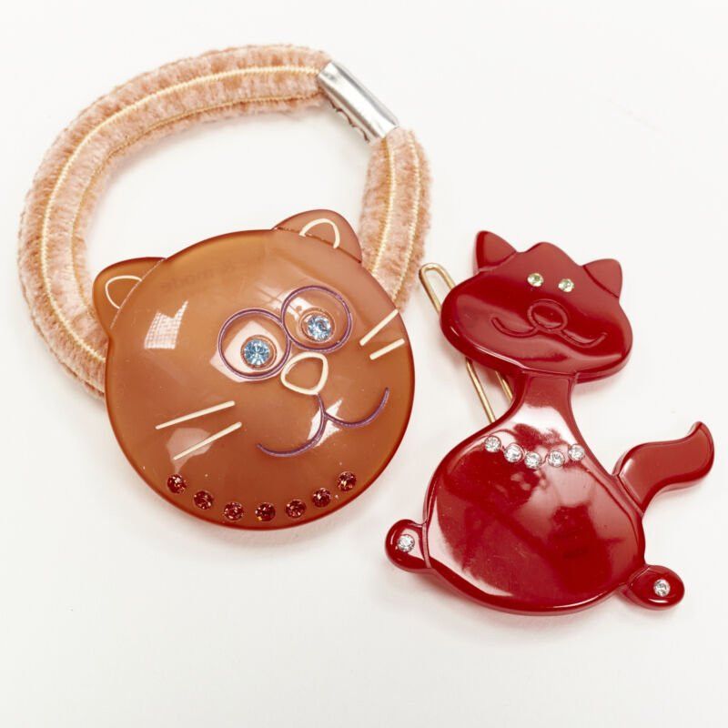 Other CHIC & MODE Alexandre Zouari crystal red cat crystal hair tie clip comb X10 Size ONE SIZE - 3 Thumbnail
