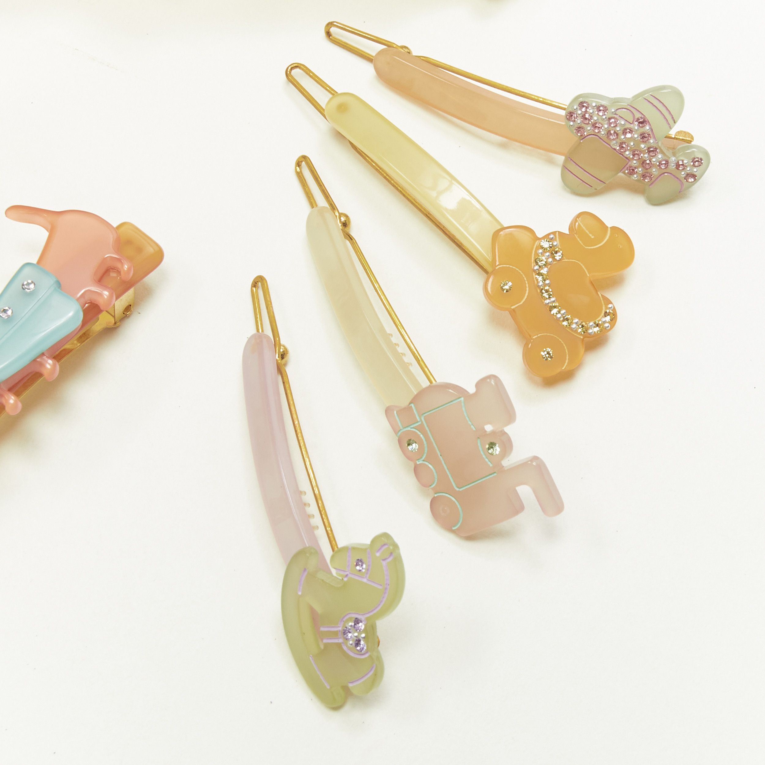 Other CHIC & MODE Alexandre Zouari crystal horse plane acrylic bangle hair clip X7 Size ONE SIZE - 4 Thumbnail