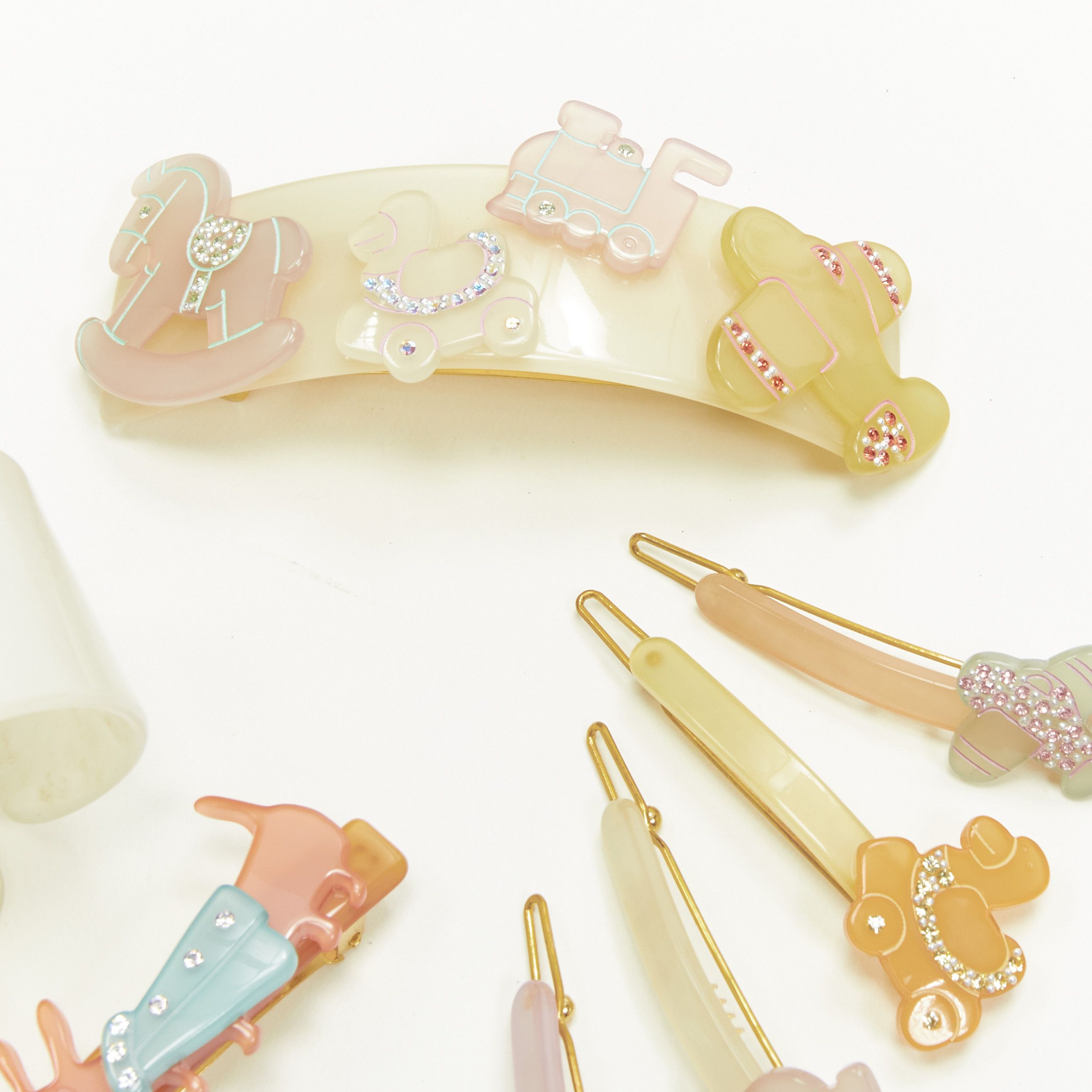 Other CHIC & MODE Alexandre Zouari crystal horse plane acrylic bangle hair clip X7 Size ONE SIZE - 3 Thumbnail
