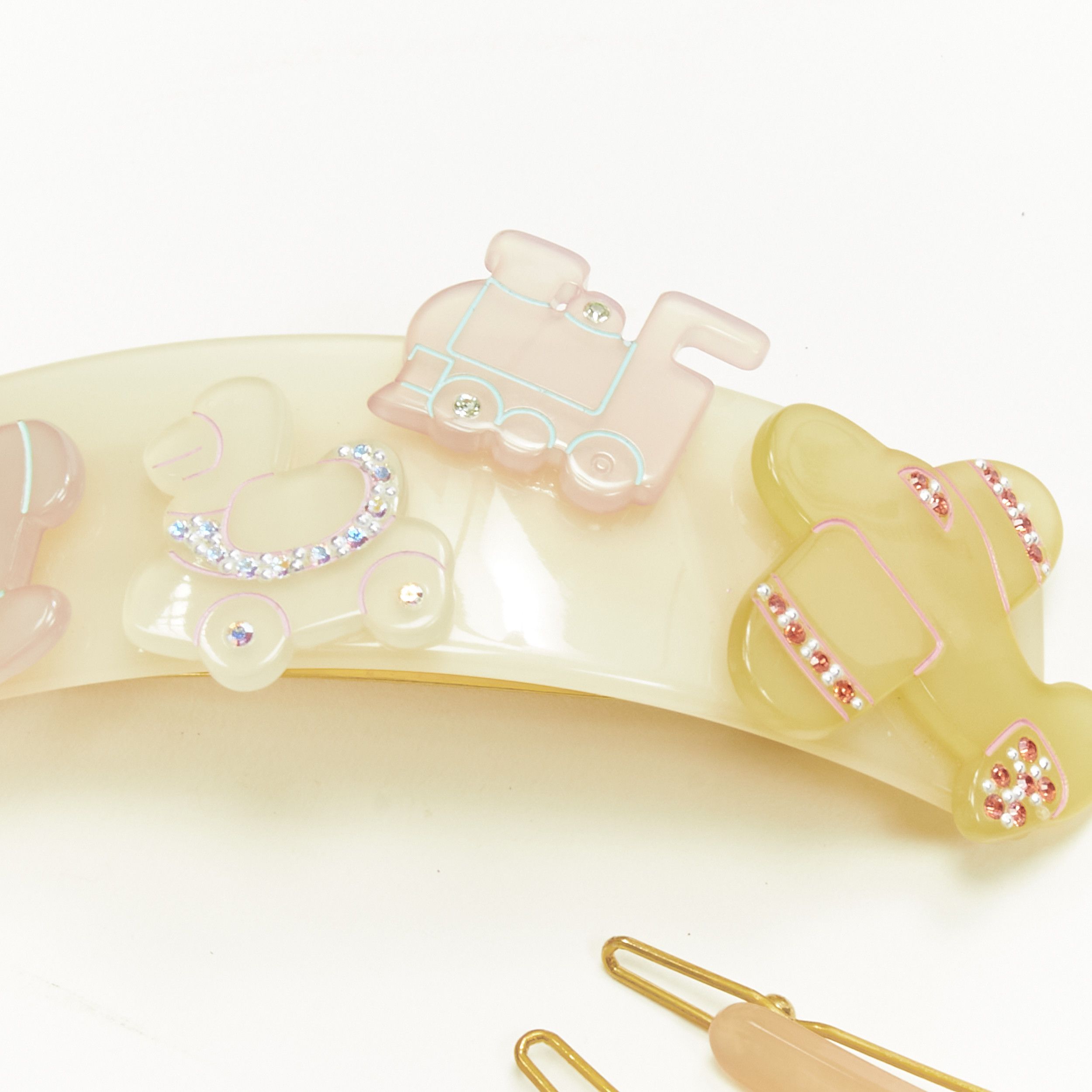 Other CHIC & MODE Alexandre Zouari crystal horse plane acrylic bangle hair clip X7 Size ONE SIZE - 7 Thumbnail