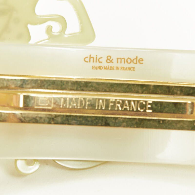 Other rare CHIC & MODE Alexandre Zouari pastel yellow Mermaid crab hair clips X4 Size ONE SIZE - 5 Thumbnail