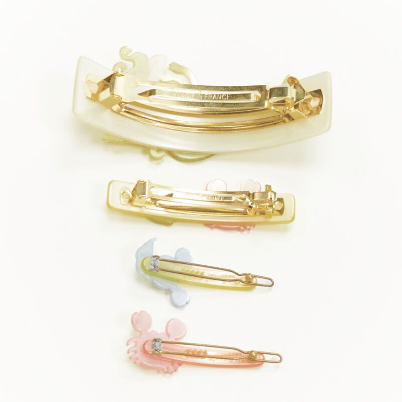 Other rare CHIC & MODE Alexandre Zouari pastel yellow Mermaid crab hair clips X4 Size ONE SIZE - 2 Thumbnail