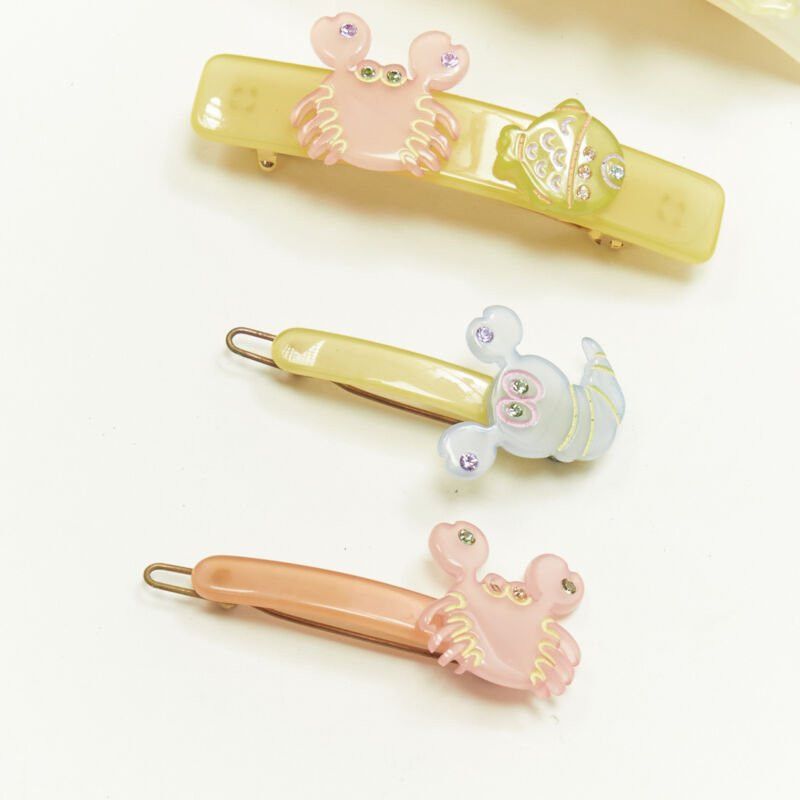 Other rare CHIC & MODE Alexandre Zouari pastel yellow Mermaid crab hair clips X4 Size ONE SIZE - 4 Thumbnail