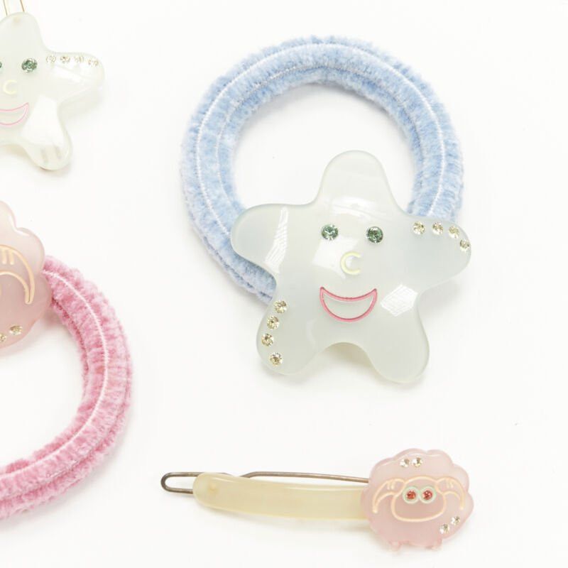 Other CHIC & MODE Alexandre Zouari 4X green crystal star pink sheep hair clip tie Size ONE SIZE - 4 Thumbnail