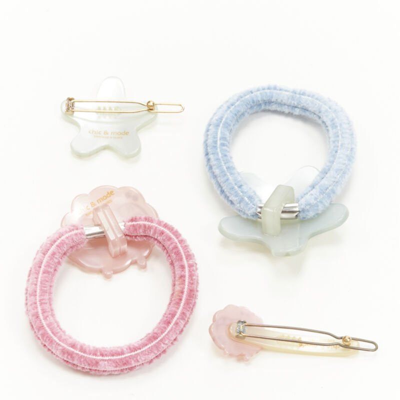 Other CHIC & MODE Alexandre Zouari 4X green crystal star pink sheep hair clip tie Size ONE SIZE - 2 Thumbnail