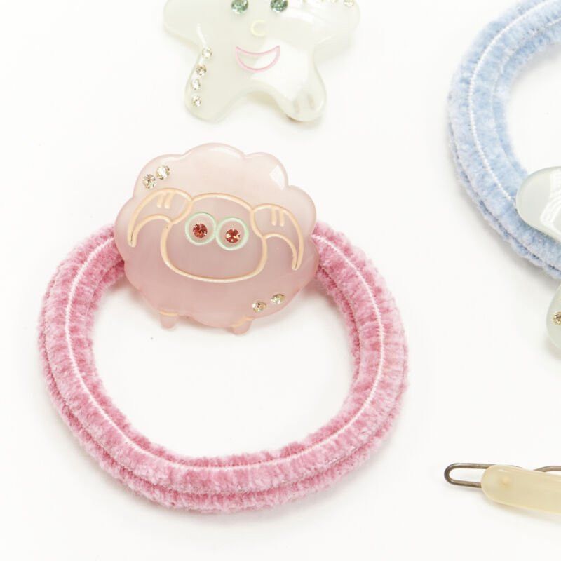 Other CHIC & MODE Alexandre Zouari 4X green crystal star pink sheep hair clip tie Size ONE SIZE - 3 Thumbnail