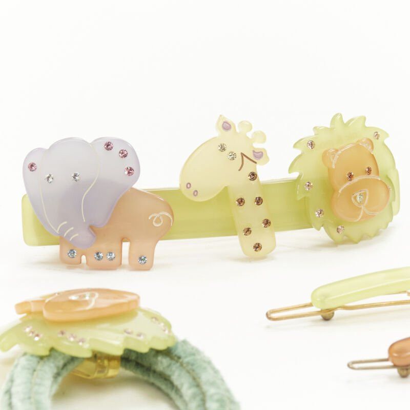 Other CHIC & MODE Alexandre Zouari Safari elephant giraffe lion hair clip tie Size ONE SIZE - 3 Thumbnail