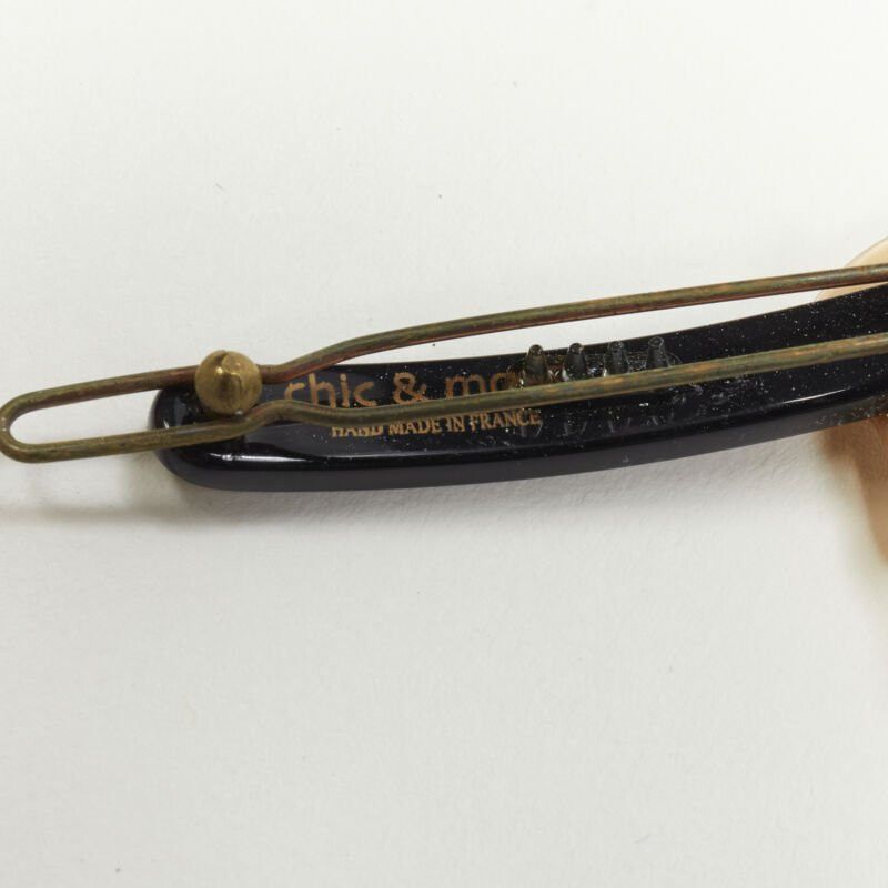 Other rare CHIC & MODE Alexandre Zouari 2X black pink crystal lingerie hair clip Size ONE SIZE - 4 Thumbnail