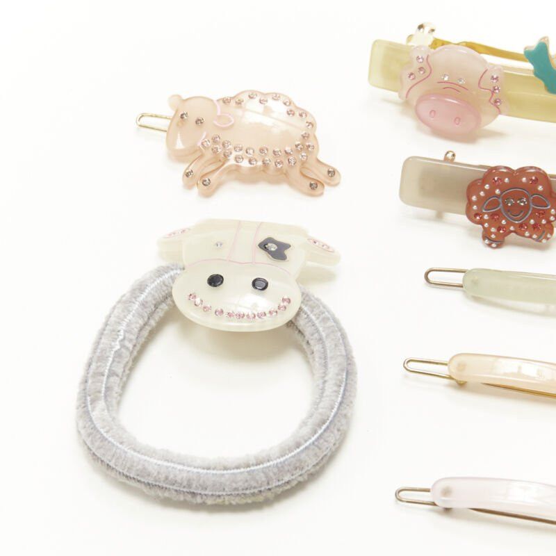 Other CHIC & MODE Alexandre Zouari LOT OF 9 farm animal crystal acrylic hair clip ties Size ONE SIZE - 2 Thumbnail