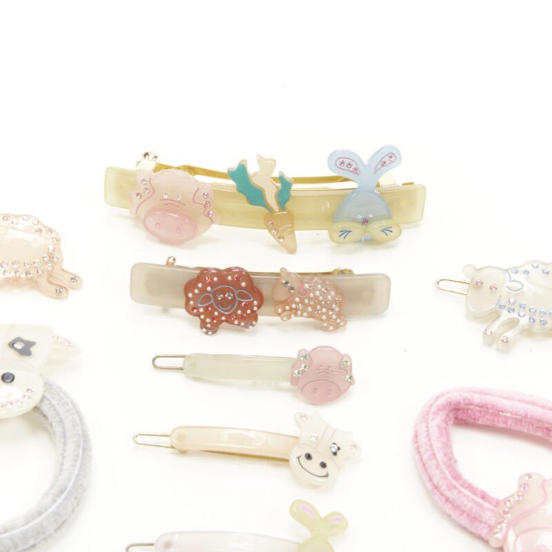 Other CHIC & MODE Alexandre Zouari LOT OF 9 farm animal crystal acrylic hair clip ties Size ONE SIZE - 4 Thumbnail