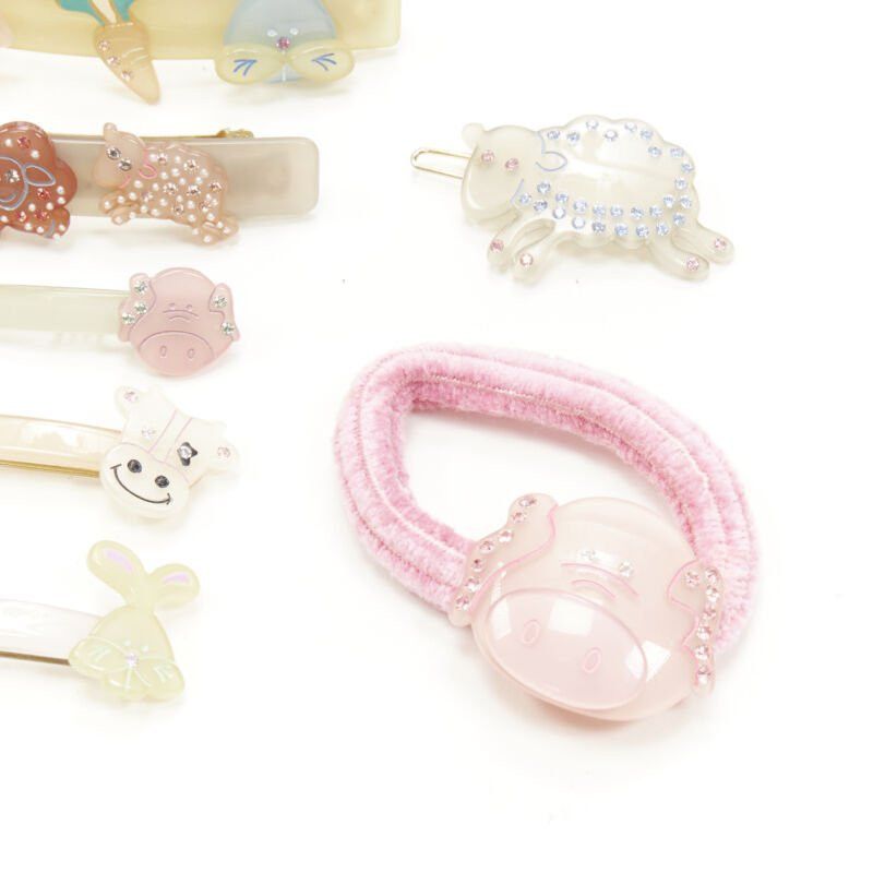Other CHIC & MODE Alexandre Zouari LOT OF 9 farm animal crystal acrylic hair clip ties Size ONE SIZE - 5 Thumbnail
