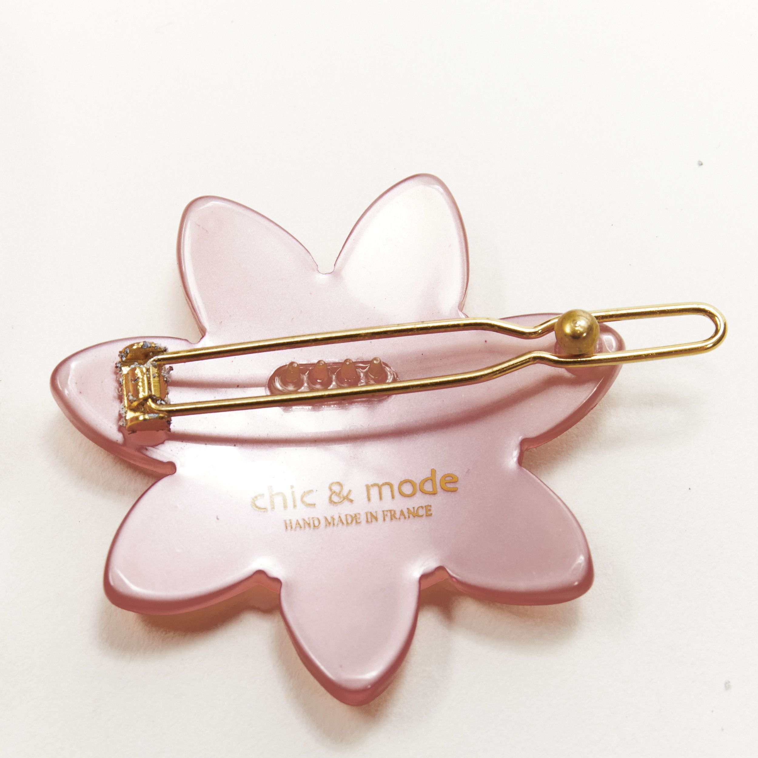 Other CHIC & MODE Alexandre Zouari pink crystal smiley flower acrylic hair tie clip X2 Size ONE SIZE - 4 Thumbnail