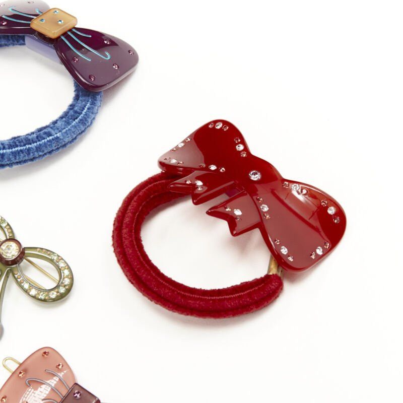 Other CHIC & MODE Alexandre Zouari LOT OF 5 crystal acrylic bow ribbon hair tie clip Size ONE SIZE - 2 Thumbnail