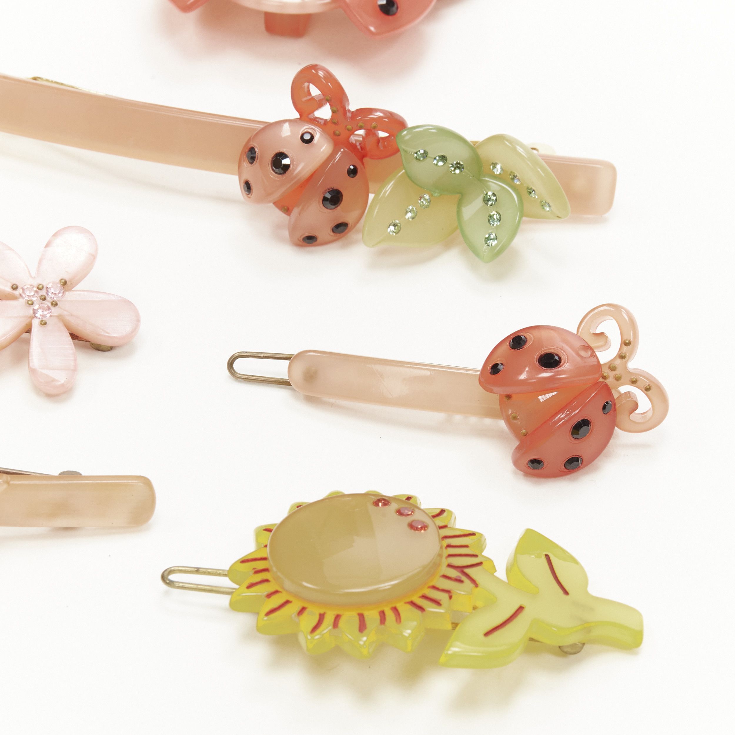Other CHIC & MODE Alexandre Zouari orange butterfly beetles flower hair clip tie X6 Size ONE SIZE - 3 Thumbnail