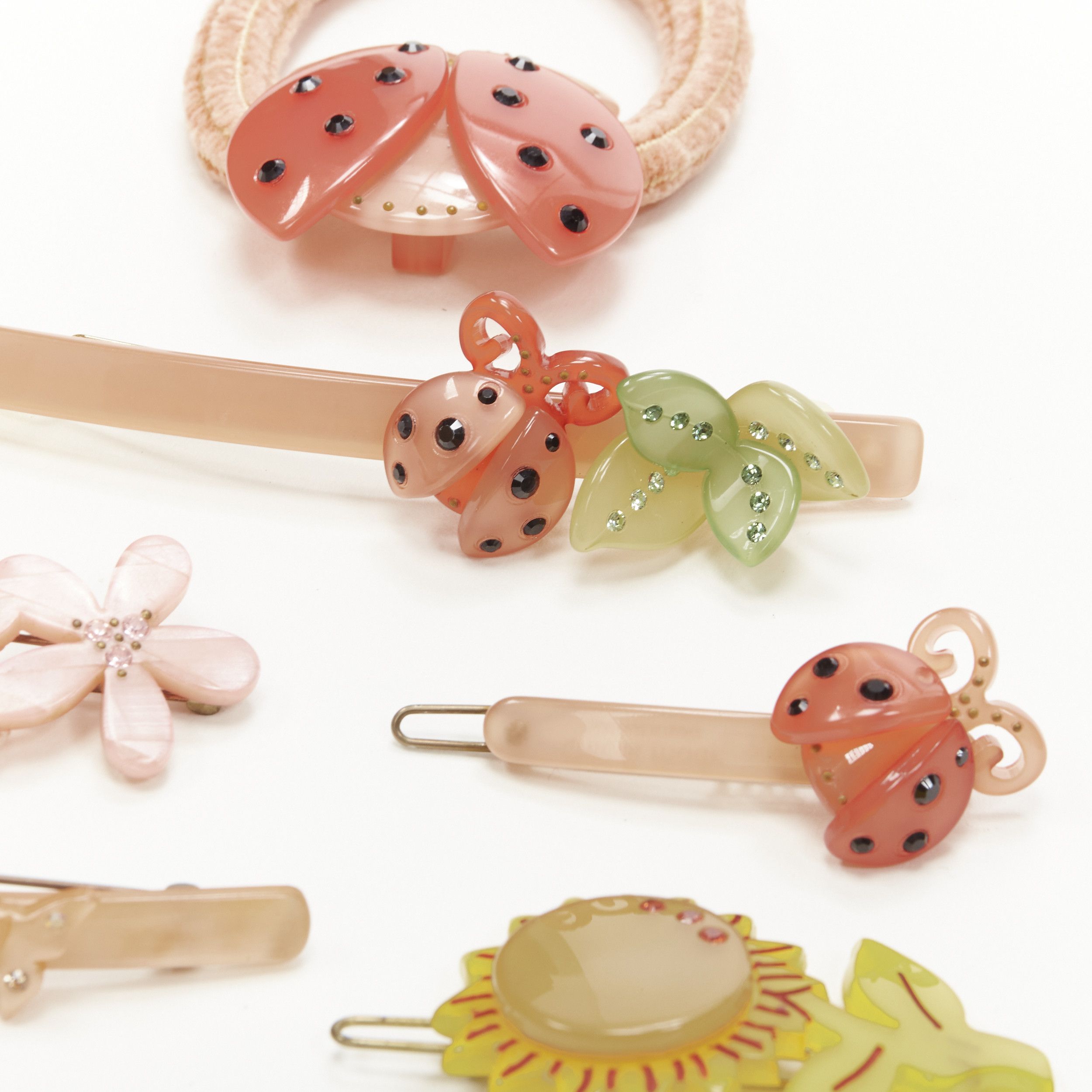 Other CHIC & MODE Alexandre Zouari orange butterfly beetles flower hair clip tie X6 Size ONE SIZE - 5 Thumbnail