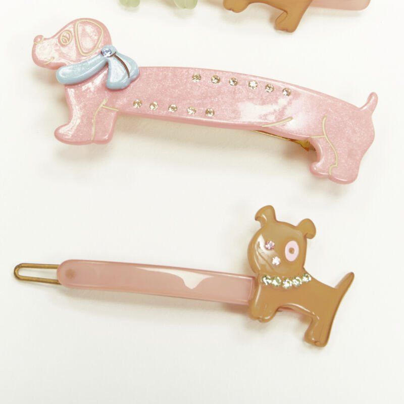 Other CHIC & MODE Alexandre Zouari LOT OF 5 dogs crystal acrylic hair clip tie Size ONE SIZE - 4 Thumbnail