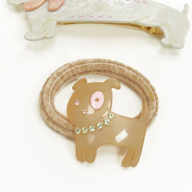 Other CHIC & MODE Alexandre Zouari LOT OF 5 dogs crystal acrylic hair clip tie Size ONE SIZE - 6 Thumbnail
