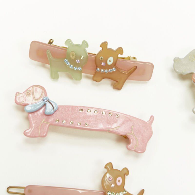 Other CHIC & MODE Alexandre Zouari LOT OF 5 dogs crystal acrylic hair clip tie Size ONE SIZE - 3 Thumbnail