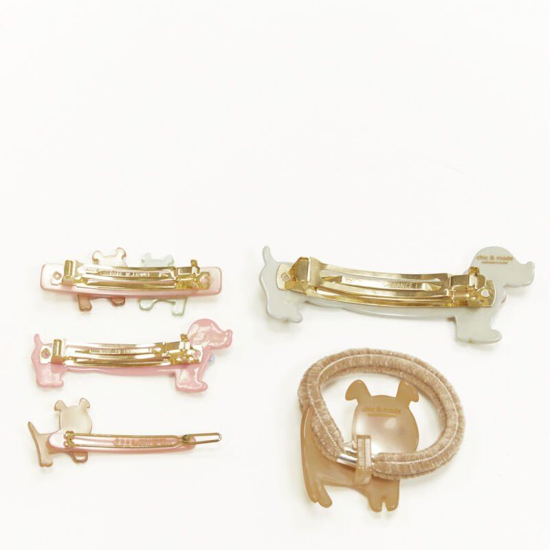 Other CHIC & MODE Alexandre Zouari LOT OF 5 dogs crystal acrylic hair clip tie Size ONE SIZE - 2 Thumbnail