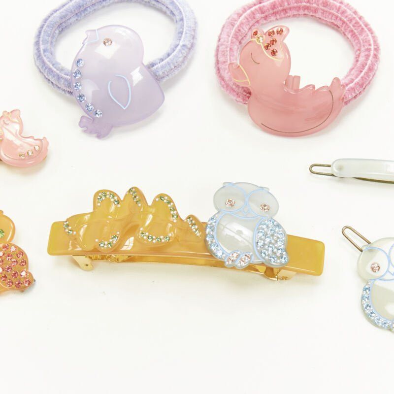 Other CHIC & MODE Alexandre Zouari LOT OF 5 crystal duck owl hair clip barette tie Size ONE SIZE - 2 Thumbnail