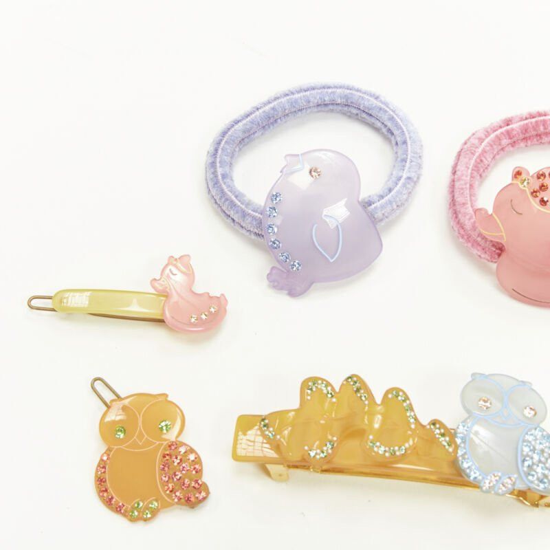 Other CHIC & MODE Alexandre Zouari LOT OF 5 crystal duck owl hair clip barette tie Size ONE SIZE - 5 Thumbnail