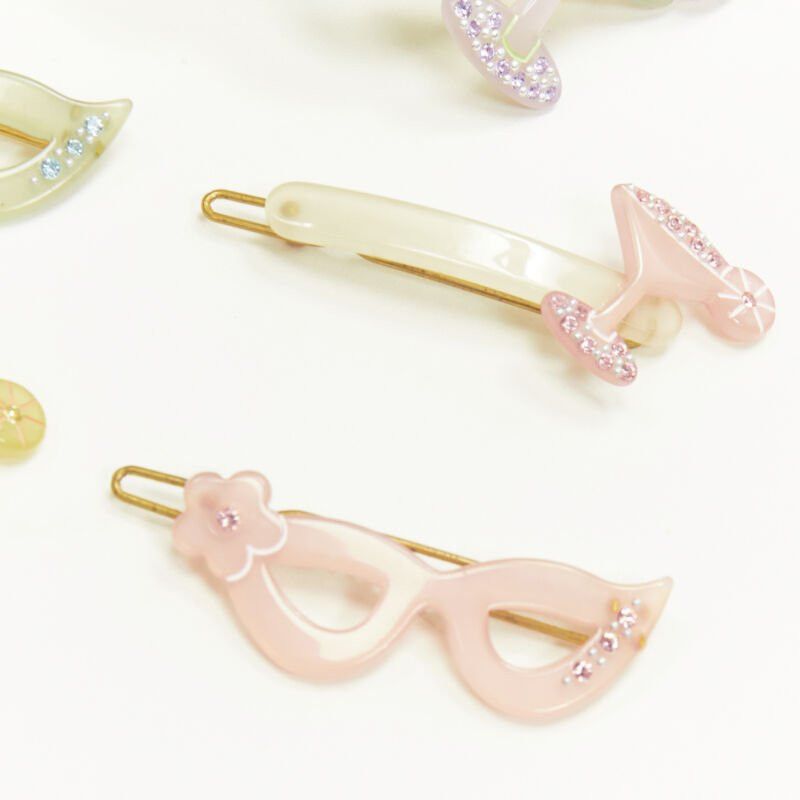 Other CHIC & MODE Alexandre Zouari LOT OF 5 cateye martini acrylic hair clip Size ONE SIZE - 5 Thumbnail