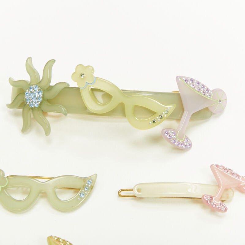 Other CHIC & MODE Alexandre Zouari LOT OF 5 cateye martini acrylic hair clip Size ONE SIZE - 3 Thumbnail