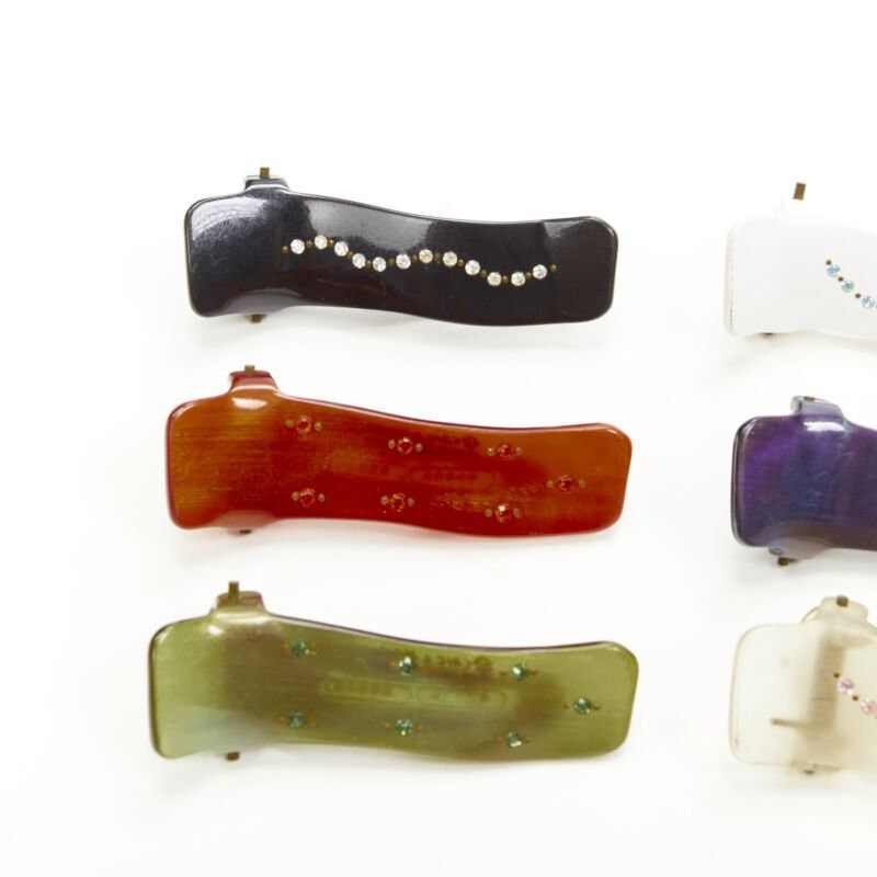 Other CHIC & MODE Alexandre Zouari LOT OF 6 crystal embellished plastic hair clips Size ONE SIZE - 4 Thumbnail