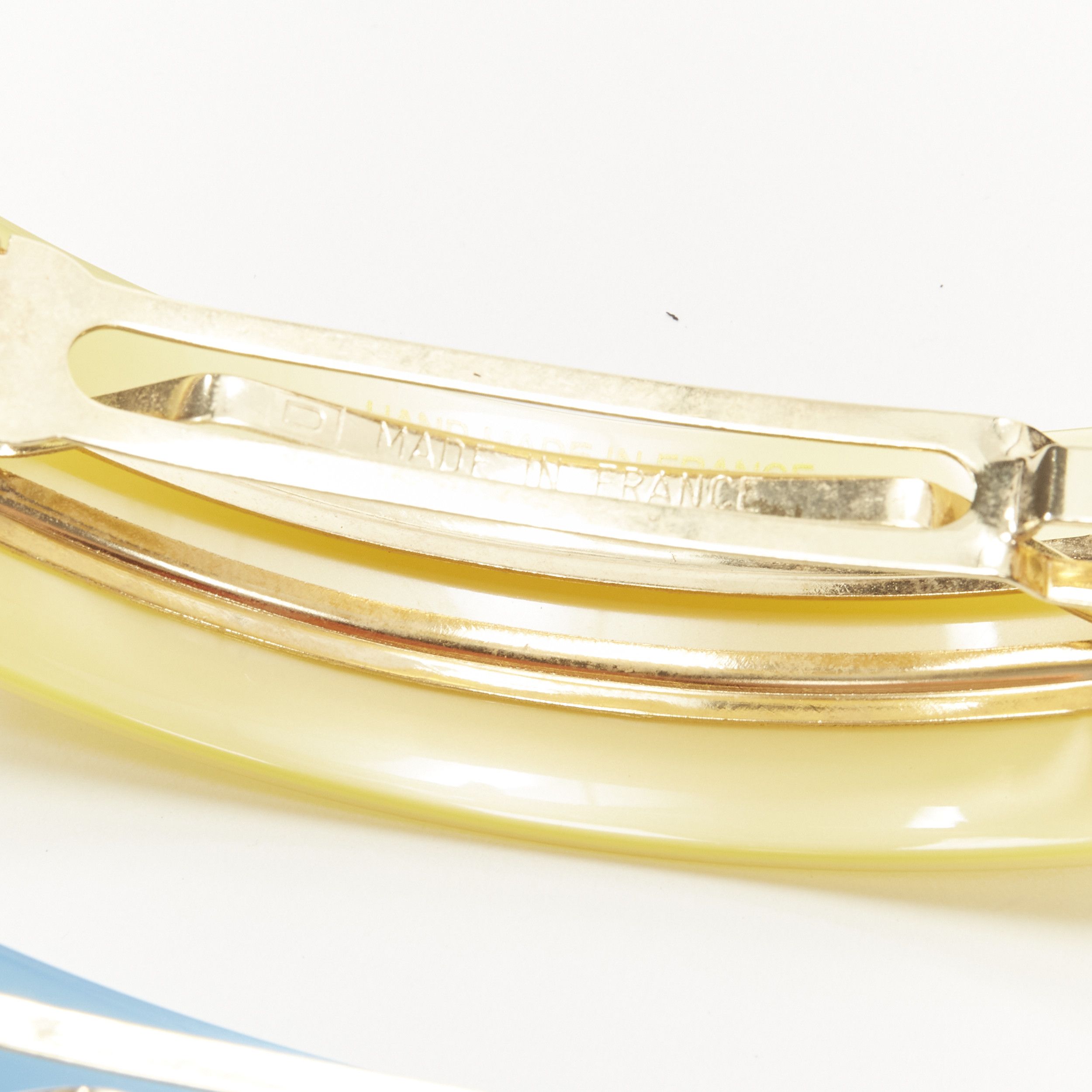 Other CHIC & MODE Alexandre Zouari color block shiny surface logo acrylic clips X3 Size ONE SIZE - 5 Thumbnail