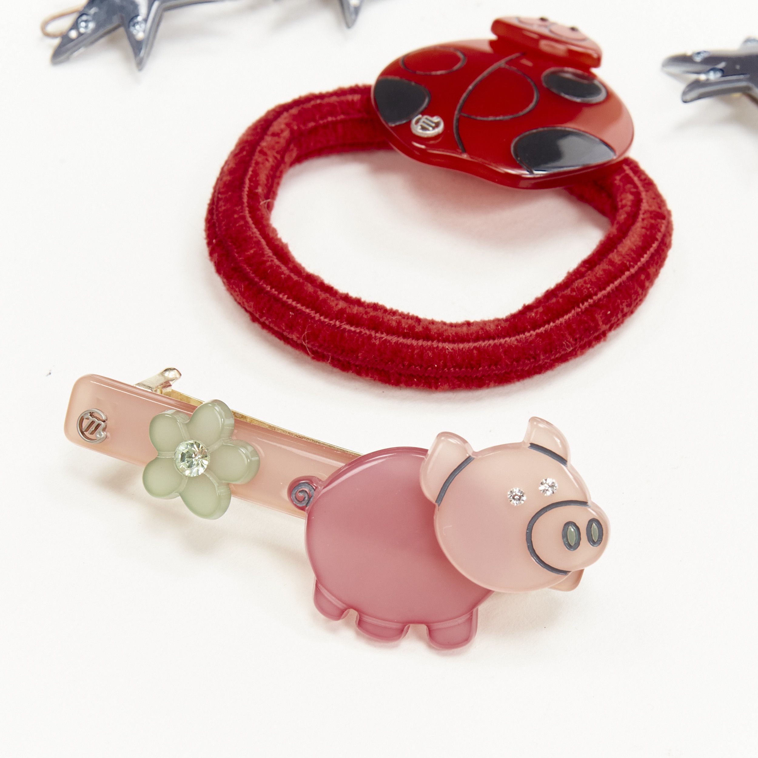Other CHIC & MODE Alexandre Zouari ladybug piglet star cloud hair clip tie X4 Size ONE SIZE - 3 Thumbnail