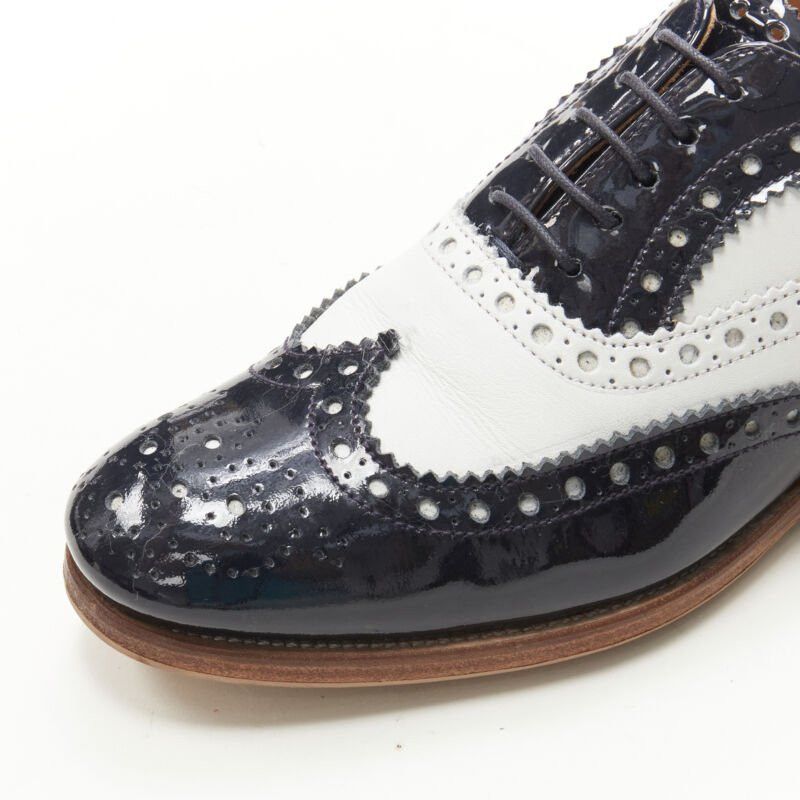 Church's CHURCH'S Burwood black patent white perforated leather brogue EU36 Size US 6 / IT 36 - 7 Thumbnail