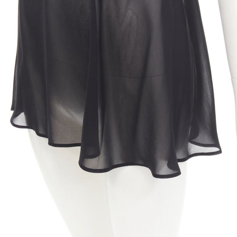 La Perla LA PERLA Vintage Ritmo Di Perla black sequins cupped bra sheer negligee top XS Size XS / US 0-2 / IT 36-38 - 8 Thumbnail