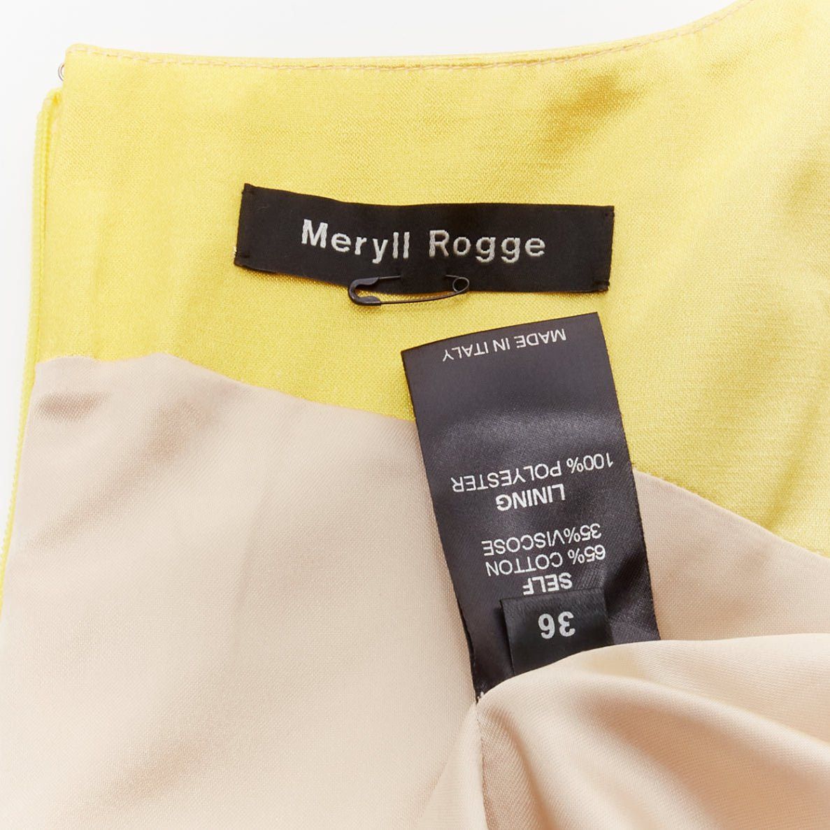 Other MERYLL ROGGE 2021 Runway pastel rainbow ombre rainbow drape side scoop neck dress FR36 S Size S / US 4 / IT 40 - 8 Thumbnail