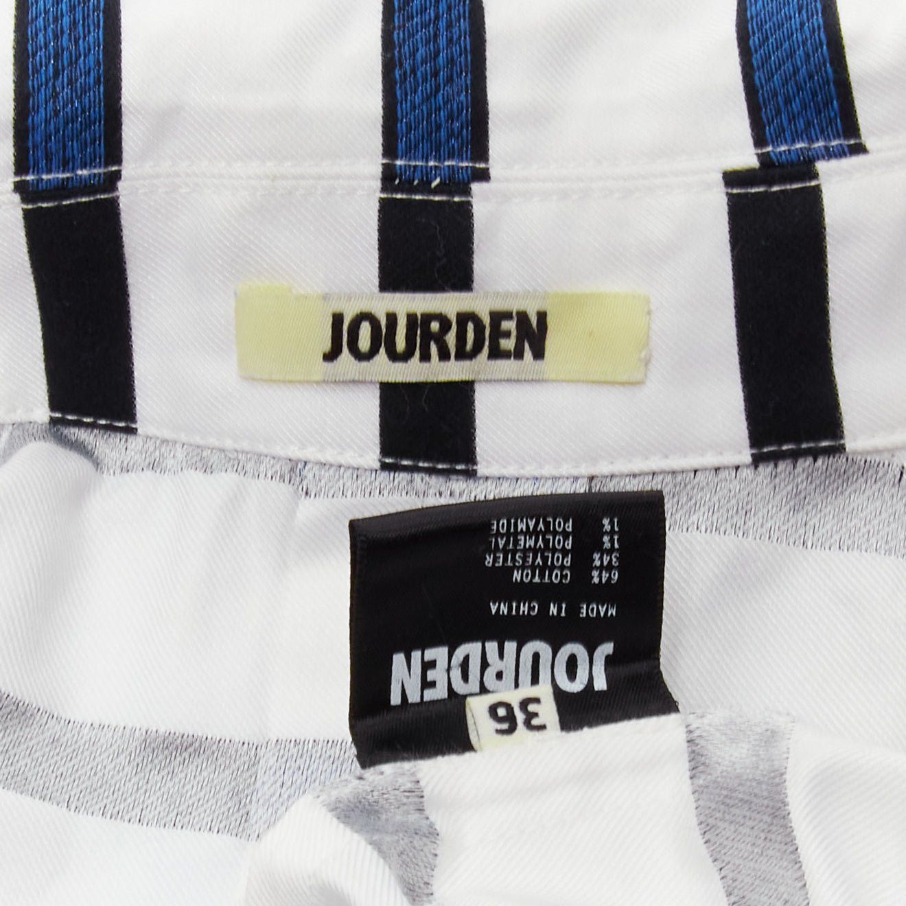 ANAIS JOURDEN ANAIS JOURDEN blue white black striped tassel trim raglan cropped jacket FR36 S Size S / US 4 / IT 40 - 9 Thumbnail