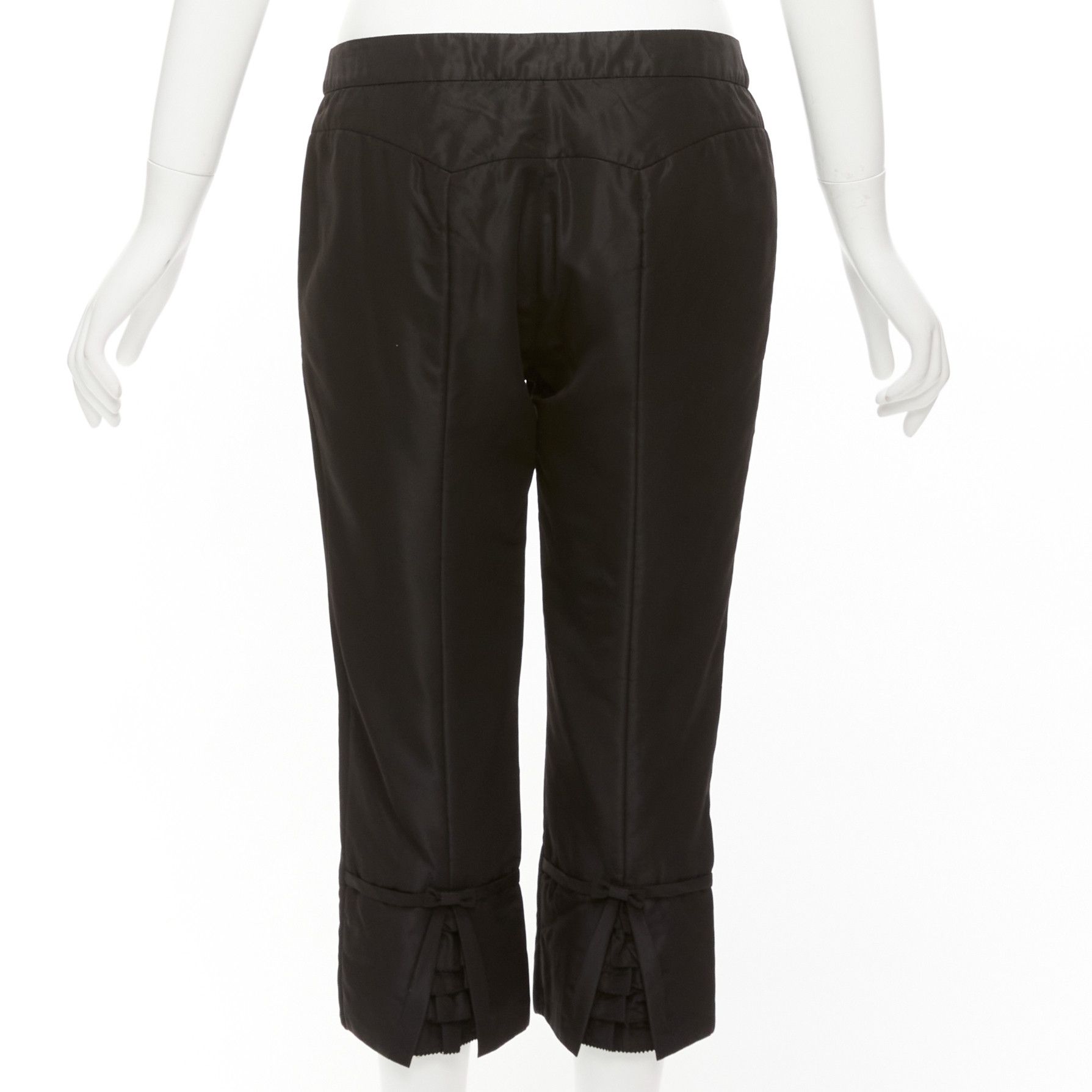 Other SHIATZY CHEN black acetate blend 3D cut back slit padded cropped pants IT42 M Size 28" / US 6 / IT 42 - 5 Thumbnail