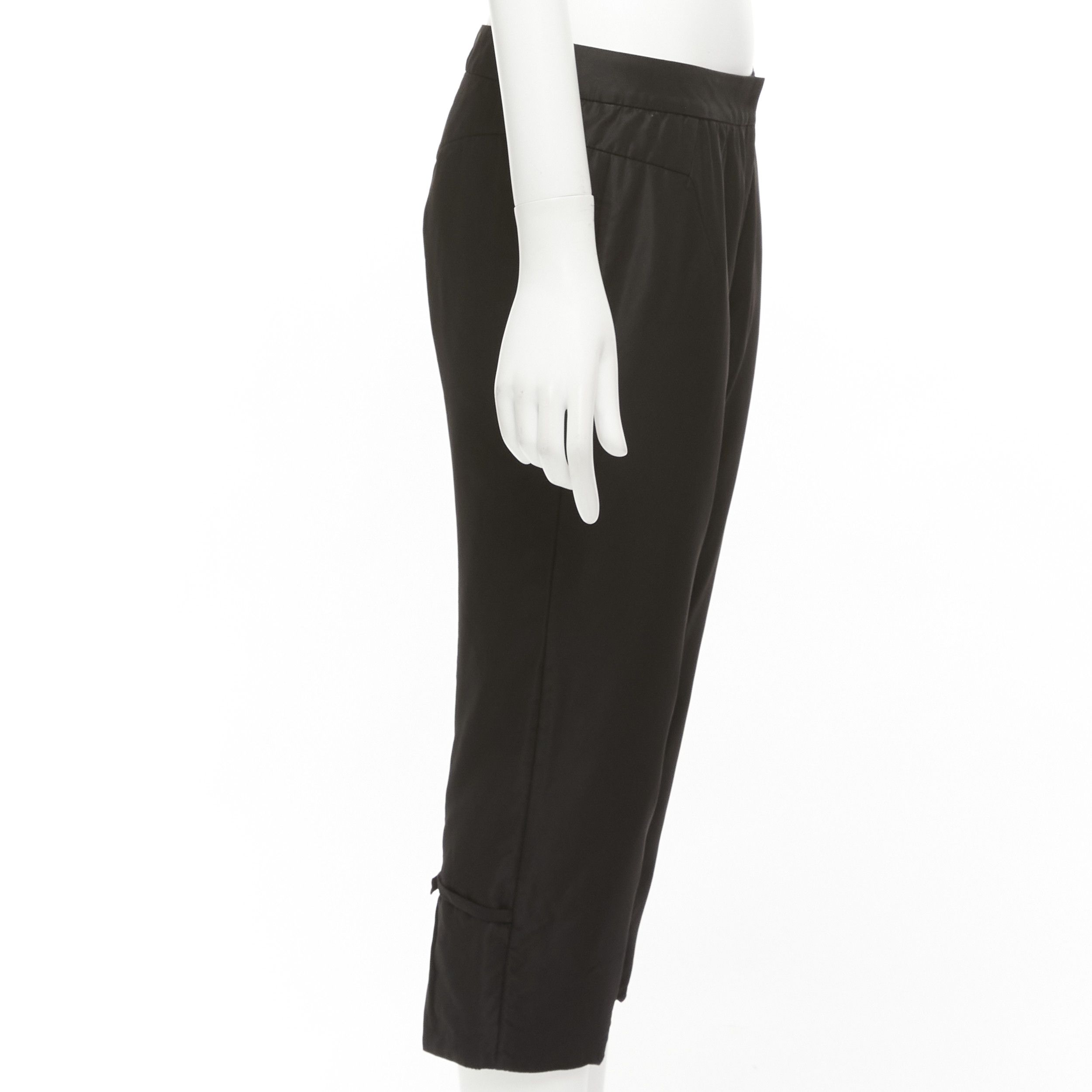 Other SHIATZY CHEN black acetate blend 3D cut back slit padded cropped pants IT42 M Size 28" / US 6 / IT 42 - 4 Thumbnail