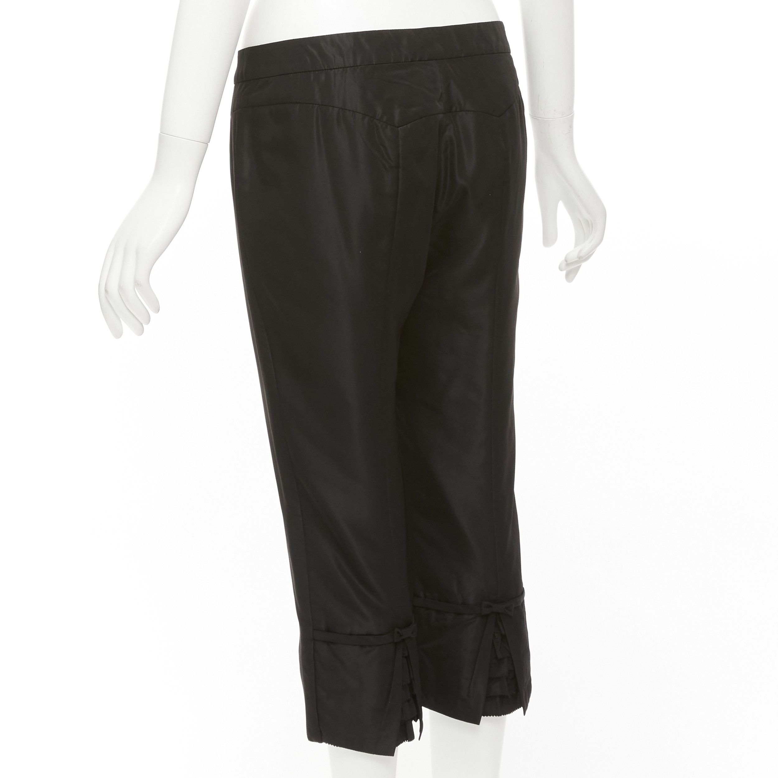 Other SHIATZY CHEN black acetate blend 3D cut back slit padded cropped pants IT42 M Size 28" / US 6 / IT 42 - 6 Thumbnail