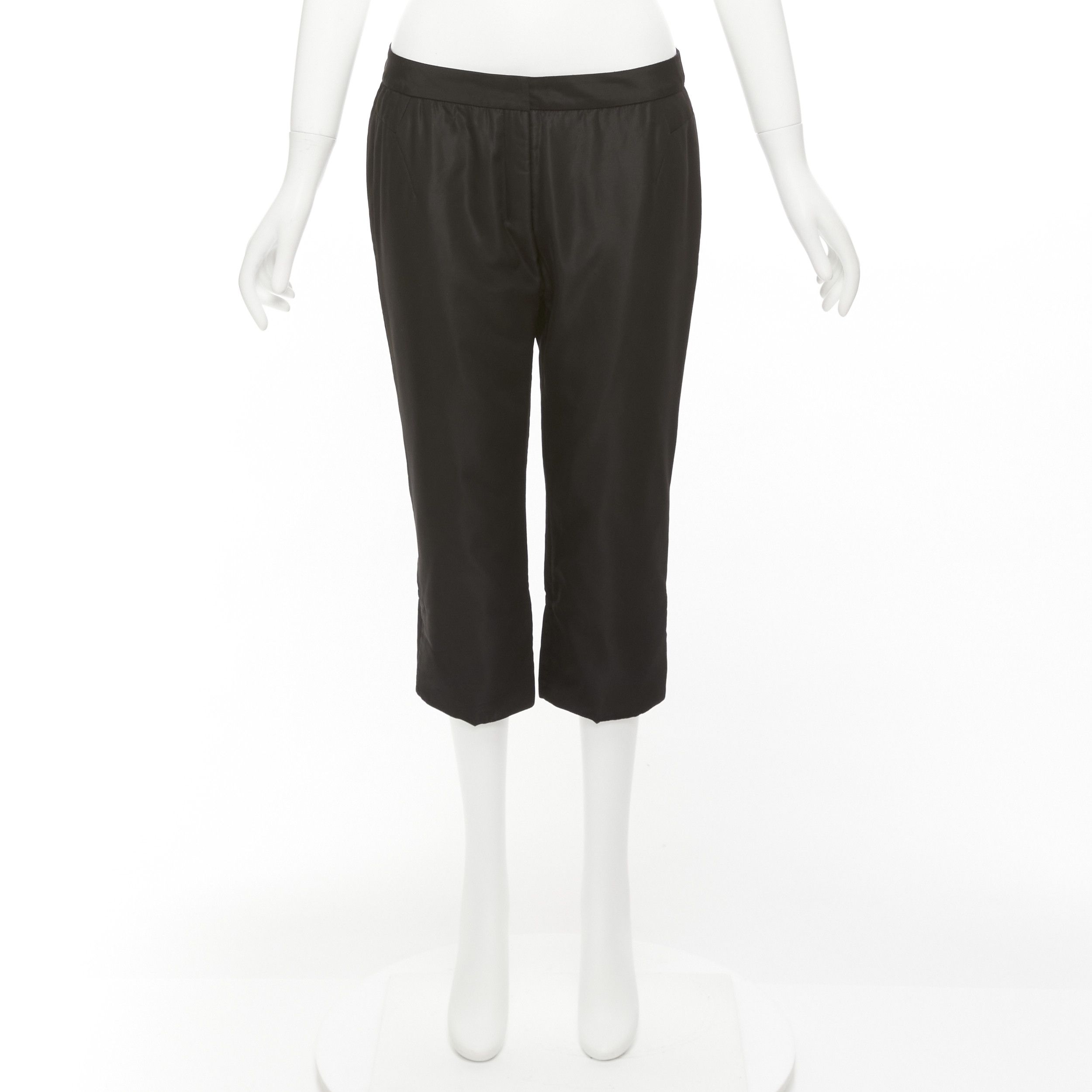Other SHIATZY CHEN black acetate blend 3D cut back slit padded cropped pants IT42 M Size 28" / US 6 / IT 42 - 9 Thumbnail