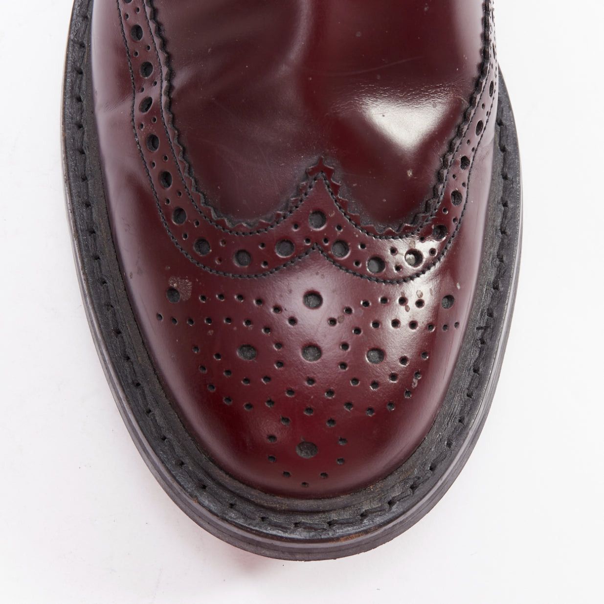 Church's CHURCH'S Ketsby burgundy perforated polished chelsea boots UK7 EU41 Size US 8 / EU 41 - 6 Thumbnail