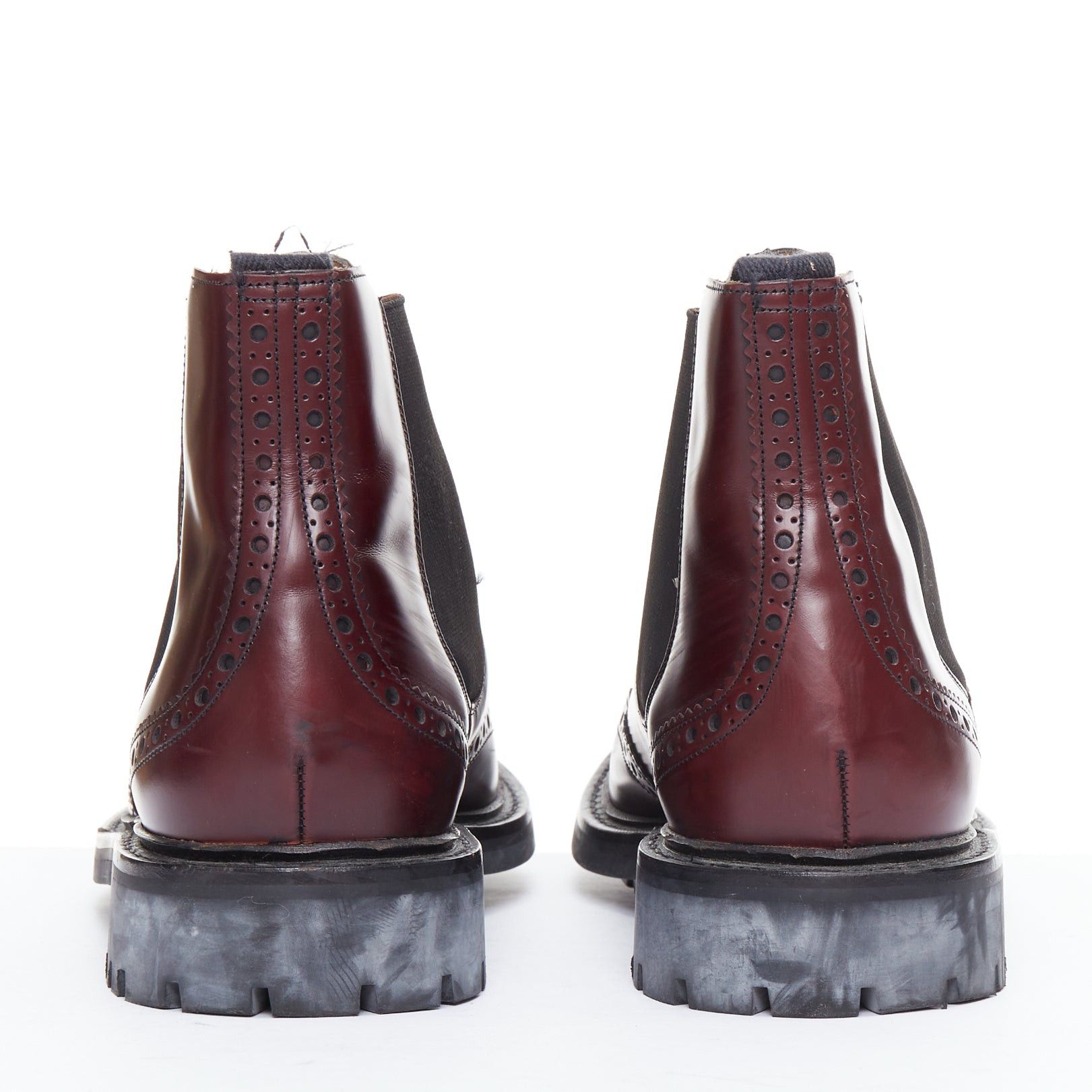 Church's CHURCH'S Ketsby burgundy perforated polished chelsea boots UK7 EU41 Size US 8 / EU 41 - 5 Thumbnail