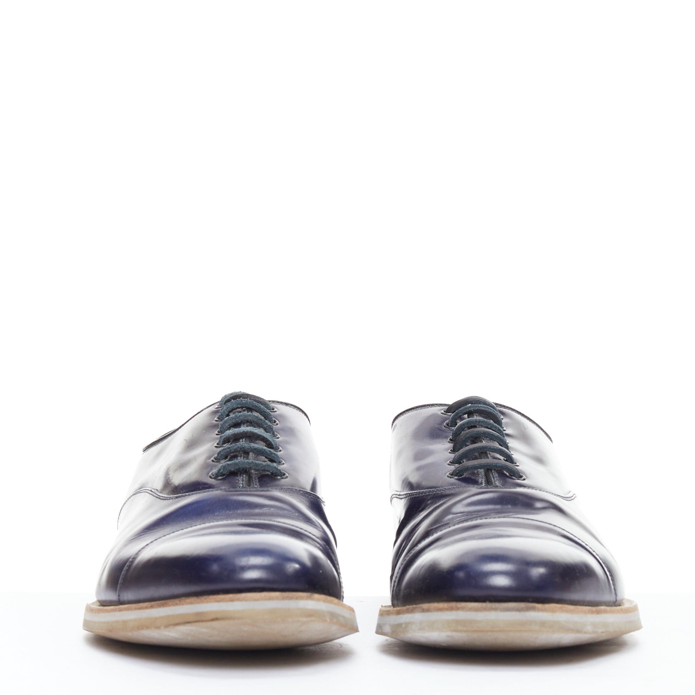 Church's CHURCH'S Hirst navy leather lace up derby dress shoe UK8 EU42 Size US 9 / EU 42 - 3 Thumbnail