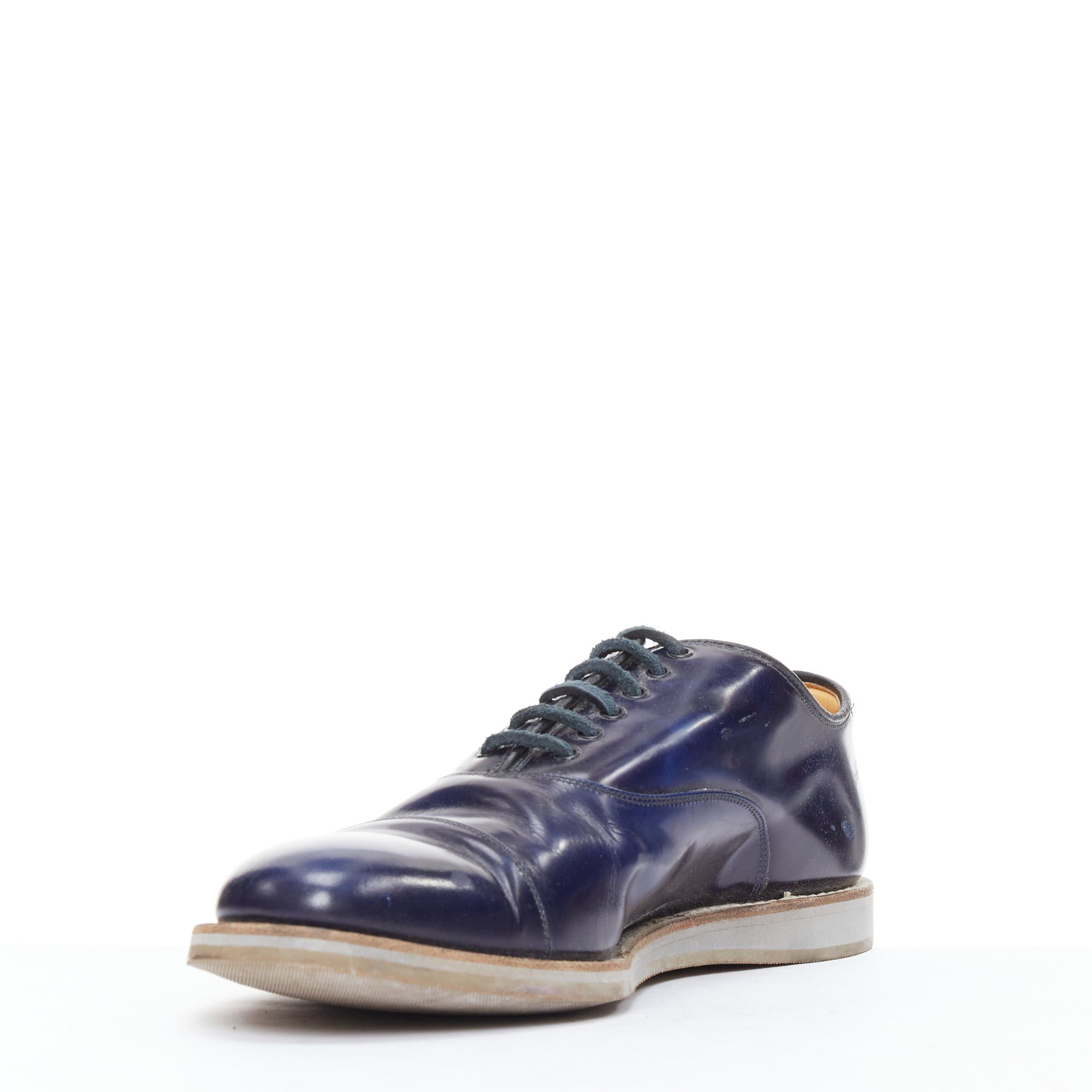 Church's CHURCH'S Hirst navy leather lace up derby dress shoe UK8 EU42 Size US 9 / EU 42 - 4 Thumbnail