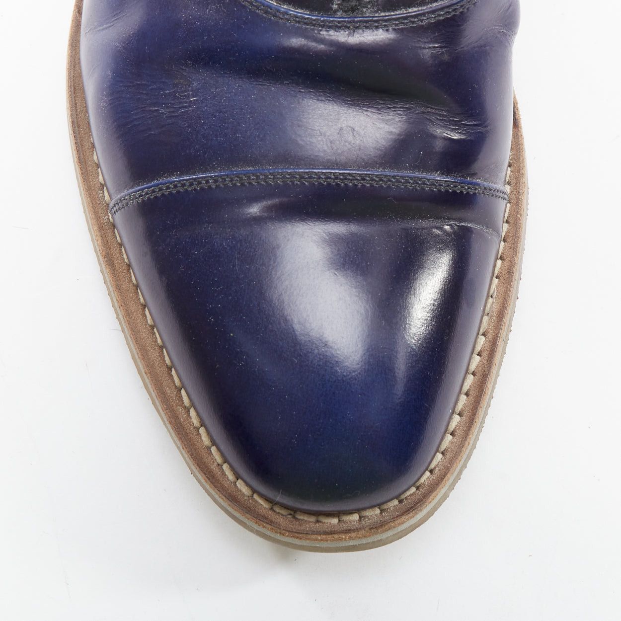 Church's CHURCH'S Hirst navy leather lace up derby dress shoe UK8 EU42 Size US 9 / EU 42 - 6 Thumbnail