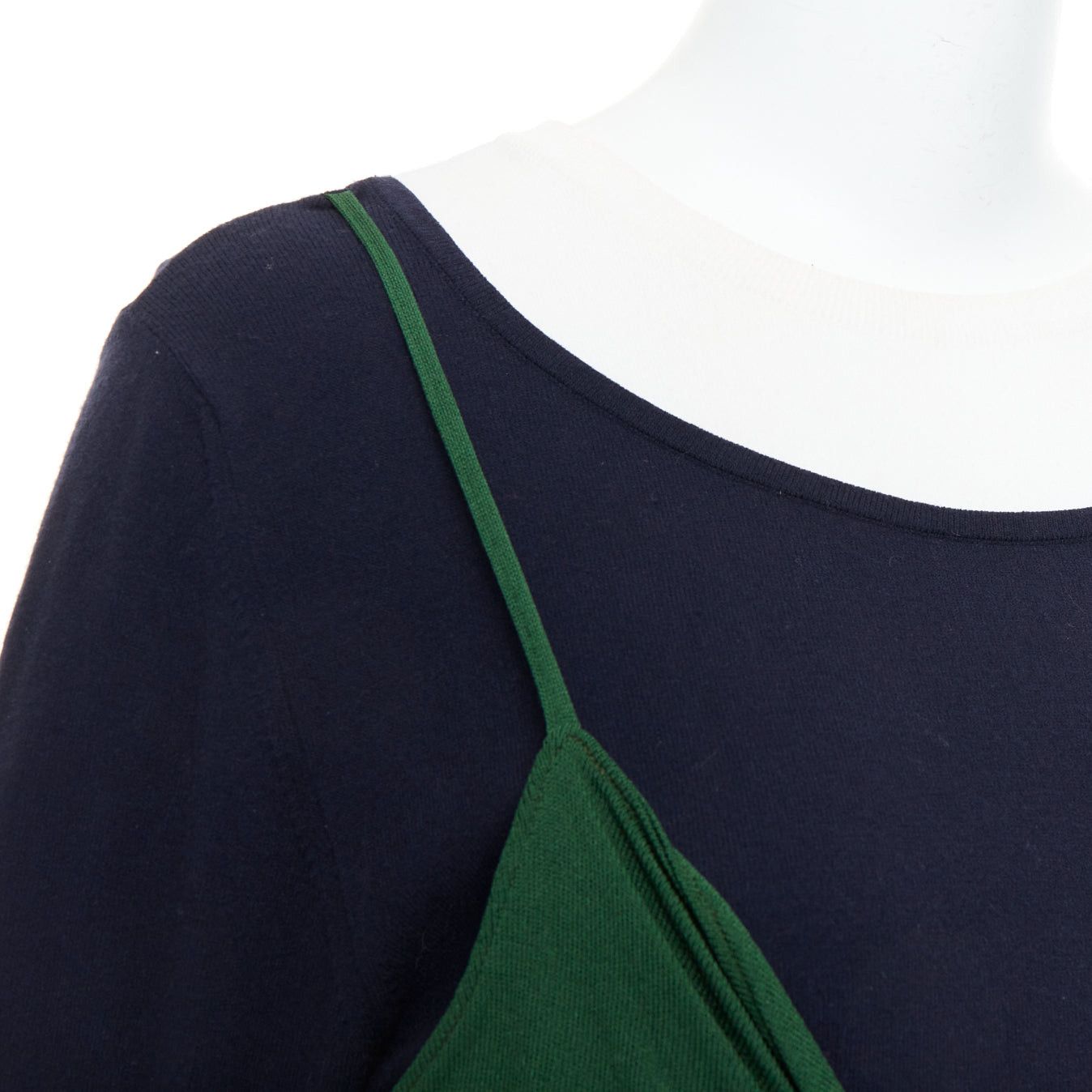 JW Anderson JW ANDERSON green navy deconstructed cami draped sweater L Size M / US 6-8 / IT 42-44 - 7 Thumbnail