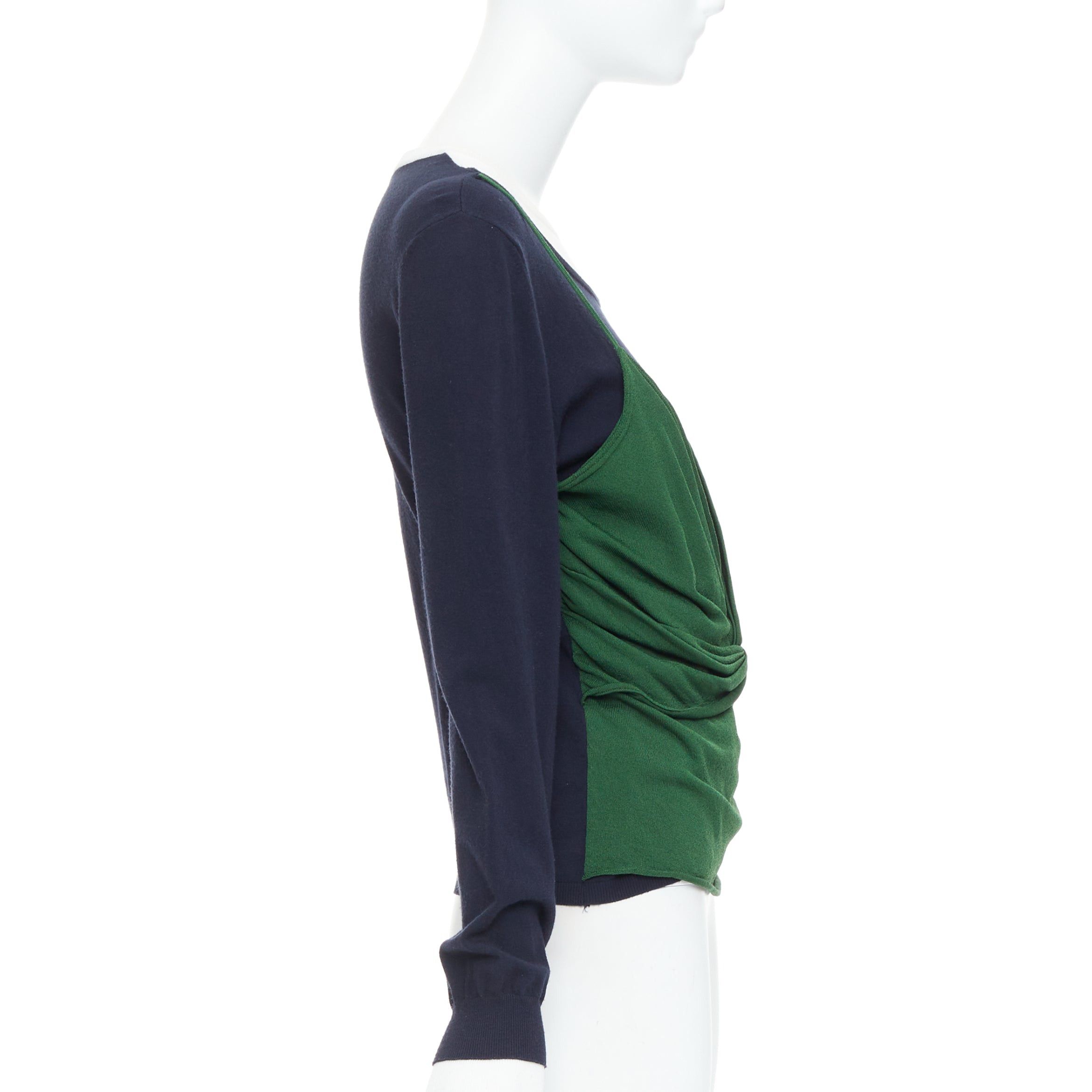 JW Anderson JW ANDERSON green navy deconstructed cami draped sweater L Size M / US 6-8 / IT 42-44 - 4 Thumbnail