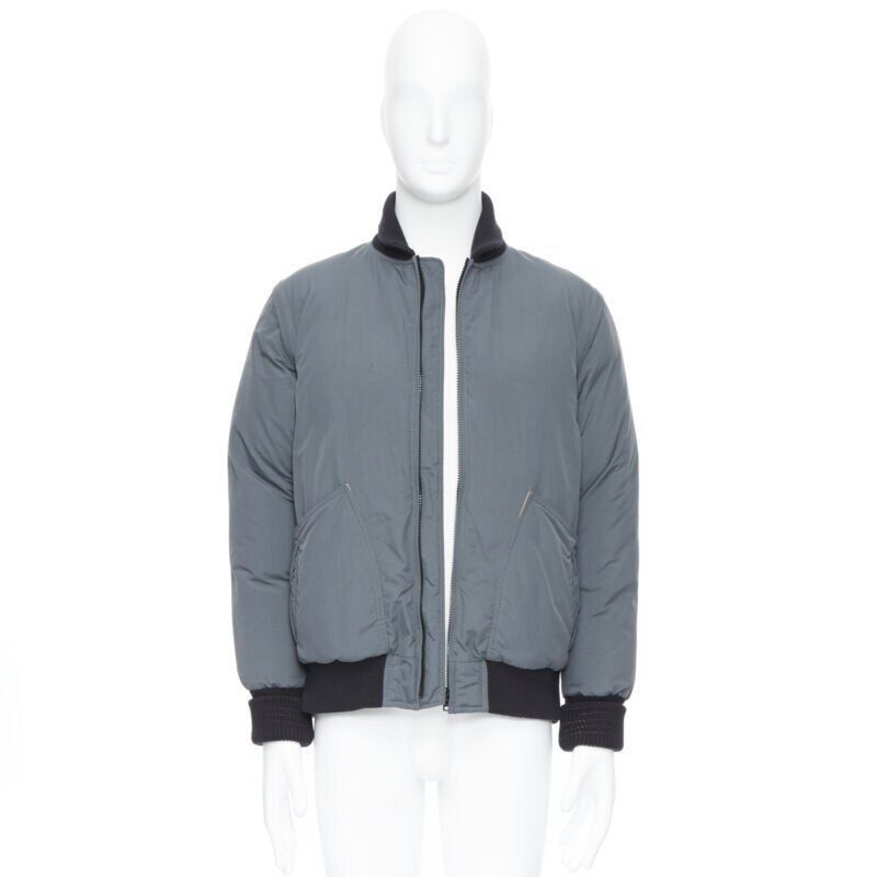 N.Hoolywood N HOOLYWOOD greey contrast yellow lined goose down padded bomber jacket S Size US S / EU 44-46 / 1 - 3 Thumbnail