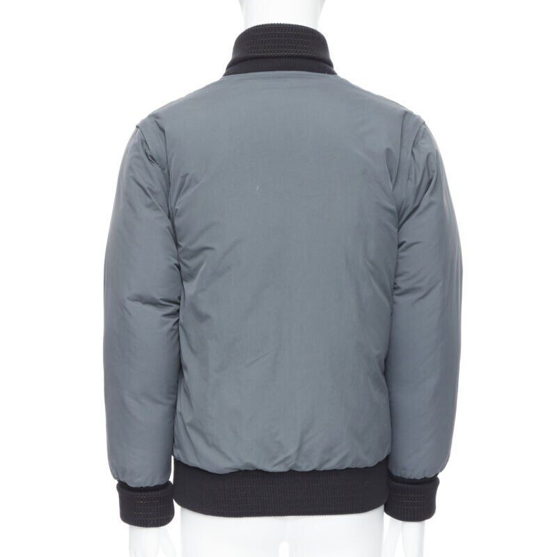 N.Hoolywood N HOOLYWOOD greey contrast yellow lined goose down padded bomber jacket S Size US S / EU 44-46 / 1 - 6 Thumbnail