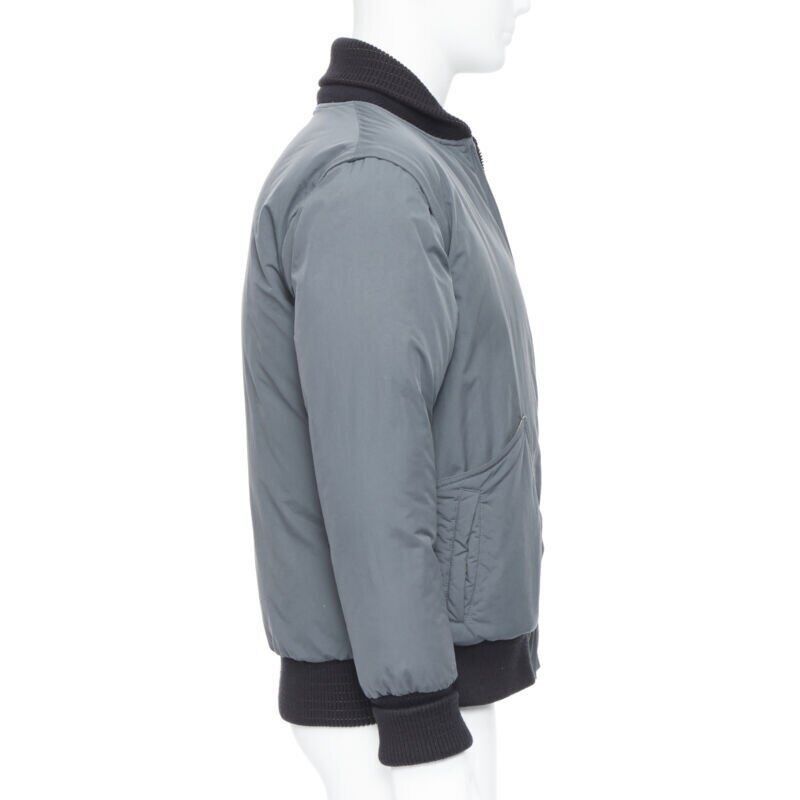 N.Hoolywood N HOOLYWOOD greey contrast yellow lined goose down padded bomber jacket S Size US S / EU 44-46 / 1 - 5 Thumbnail