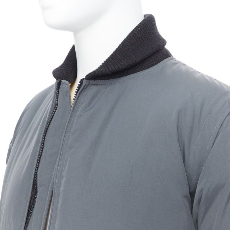 N.Hoolywood N HOOLYWOOD greey contrast yellow lined goose down padded bomber jacket S Size US S / EU 44-46 / 1 - 10 Thumbnail